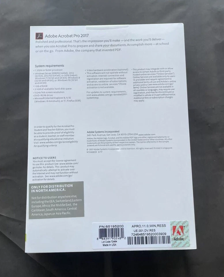 Adobe Acrobat Pro 2017 Boxed | Perpetual License | DVD for Windows - Image 2 of 4