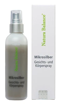NATURA BALANCE 100ml Microsilber Gesicht Körperspray Spray Microsilver Aftersun Sonnenbrand