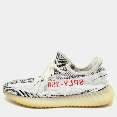 Haut bas Yeezy x Adidas Boost 350 V2 Zebra taille 43 13 blanc noir tricot tissu - Photo 1/4