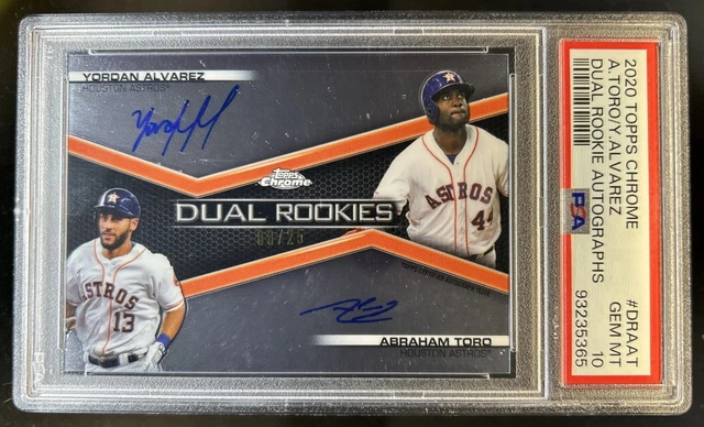 2020 Topps Chrome Yordan Alvarez Abraham Toro Dual Rookie Auto #/25 PSA 10