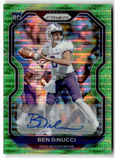 Panini Football NFL Prizm 2020 No. 337 Ben DiNucci Rookie Green Pulsar Auto