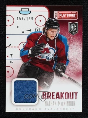 2013-14 Panini Playbook Breakout Materials 157/199 Nathan MacKinnon #B-NMK 0mj2