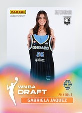 2026 Panini Instant WNBA Draft #6 Gabriela Jaquez Chicago Sky RC - QTY