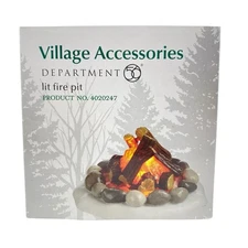 Dept 56 Lit Fire Pit Village Accessories 4020247 Retired 2011
