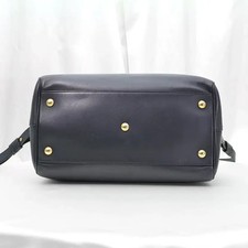 Saint Laurent Black Leather Boston Duffel Tote Bag