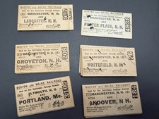 Vintage Train Ticket Boston and Maine Railroad to various Depots 1930s 30 days