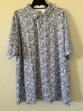 NWT Callaway Opti Dry Drink Polo Shirt Mens XXL Stretch UPF 50 Print All Over