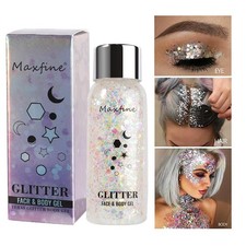 Body Glitter Gel Sequins Long-lasting Face Eye Hair Mermaid Scales Party Makeup