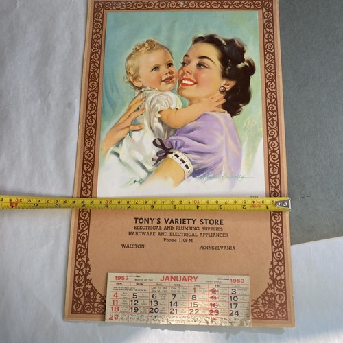 Tonys Variety Store 1950s Advertising Calendars Walston PA Punxsy Area Vintage - Picture 13 of 13