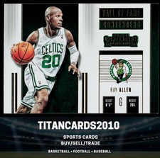 Ray Allen 2017-18 Panini Contenders Hall of Fame Boston Celtics NBA Card No.20