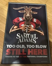 Tom Brady GOAT Patriots Poster Samuel Adams Beer Rare Promo Still Here