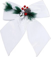 allgala Christmas Decorative Velvet Bows for Wreath Garland Christmas Tree-2 Pac