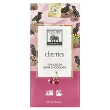 Cherries Dark Chocolate, 72% Cocoa, 3 oz (85 g)