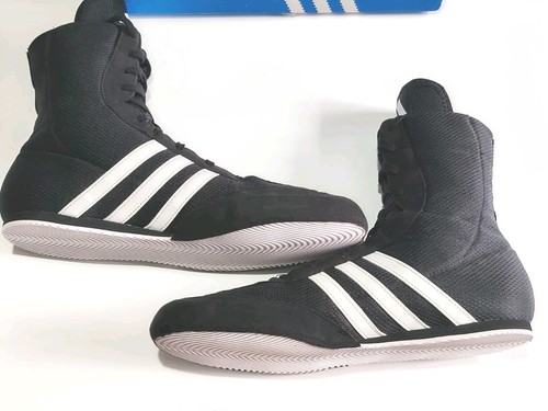ADIDAS BOX HOG 2 (FX0561) BOXING BOOTS UK 10.5 EU 45 1/3 BLACK WHITE MENS - 第 10/13 張圖片