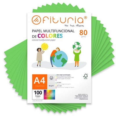 A4 Farbiges Papier 80g 100 Blatt - Basteln, Drucker, Scrapbooking, Büro