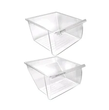 - 2 Pack Set - (Upper) WP2188656 & (Lower) WP2188664 Crisper Bin Drawer Repla...