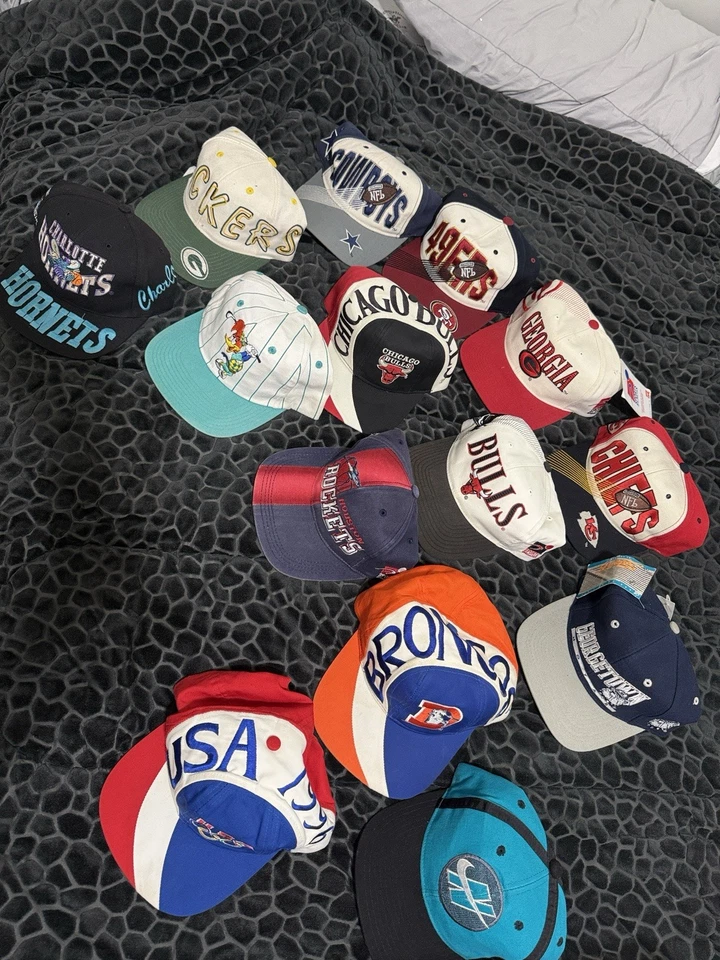 Lote De Colección Snap Back 13 Sombreros Buen Estado Sombreros NFL NBA Foto 2 de 2