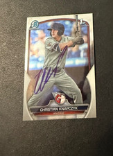 Christian Knapczyk 2023 Bowman Chrome signed autograph baseball card Cleveland b