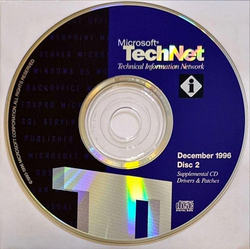 Microsoft TechNet December 1996 Volume 4, Issue 12, 3-CD Set - Excellent - Image 4 of 4