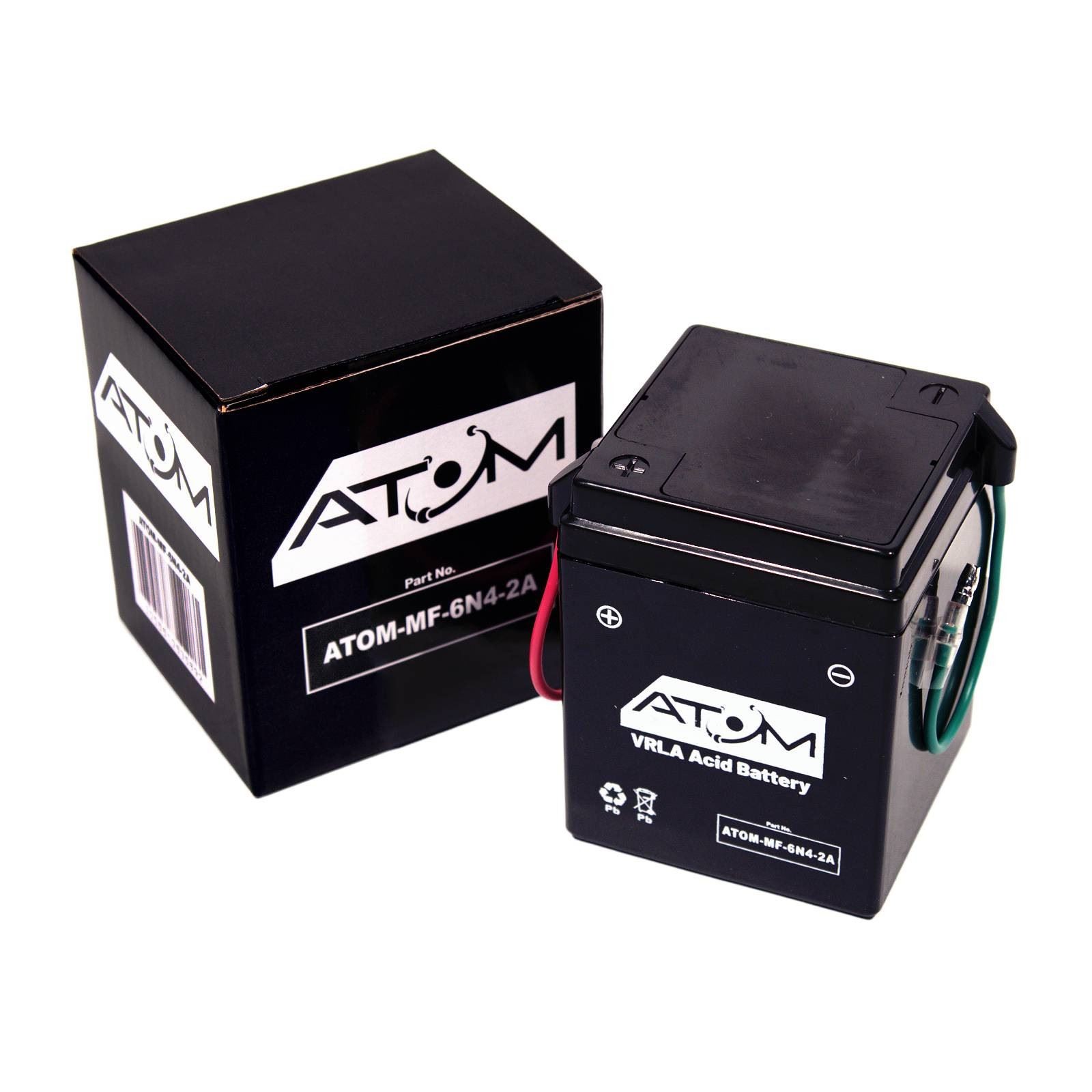 6N4-2A Atom AGM Motorcycle Battery 6V for Suzuki TS 100 1973-1987