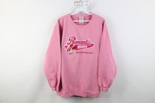 Vintage 90s Disney Womens 2XL Faded Minnie Mouse Romantic State Sweatshirt Pink