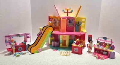 POLLY POCKET 2002 DESIGNER MALL, TOY STAND, ACCESSORY STAND(3 SET BUNDLE)& ITEMS