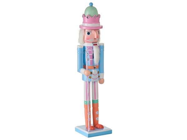 Nussknacker-Figur Kiefernholz Handgefertigte Weihnachtsdeko Blau Harkan-image