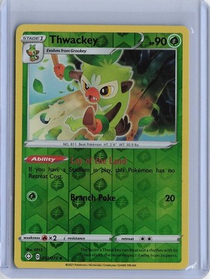 Thwackey (013) Reverse Holo Uncommon SWSH01: Sword & Shield Base Set 013/202 NM