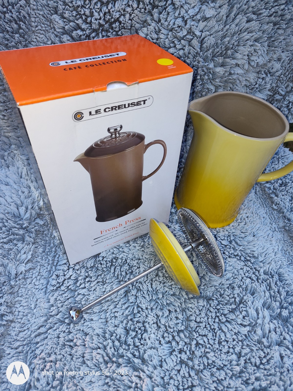 Le Creuset Stoneware Soleil Yellow 34oz French Coffee Press