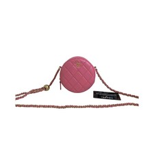 Chanel Lambskin Round Pearl Pink Lambskin Lea...