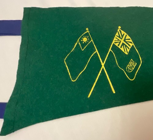 Vintage Toronto China Town Canada 25” Felt Pennant w Flags ~ Rare Find! c.1940's - Picture 2 of 5