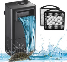 222GPH 10W Turtle Tank Filter Aquarium Filter Power Adjustable 10-40 Gal. Small