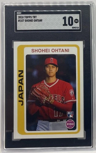 2018 Topps Throwback Thursday #107 Shohei Ohtani Los Angeles Angels SGC 10 GEM