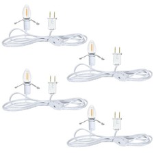 "4 Pack Clip-in Lamp Cord Replacement Christmas Village Houses,Halloween Pumpkin