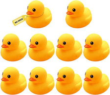 10Pcs No Hole Yellow Rubber Ducks Bath Duck Toys for Toddlers Boys Girls,Mold Fr