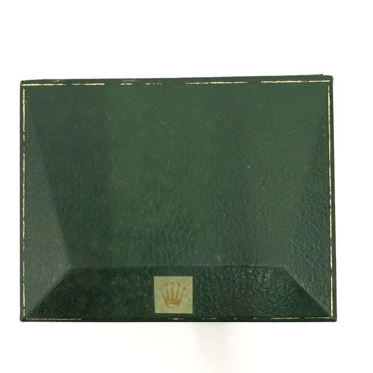 VINTAGE GENUINE ROLEX pyramid watch box case 10.00.1 wood green tag 251111001yA