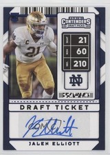 2020 Contenders Draft Picks College Ticket Blue Foil Jalen Elliott #190 Auto a8r