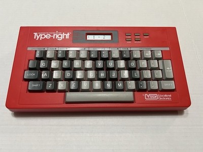 VINTAGE 1985 VTech TYPE-RIGHT ELECTRONIC KEYBOARD TYPING TUTOR, USED - VG