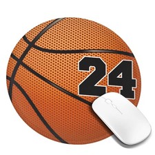 Basketball No 24 Mouse Pad, Gaming Mousepad Round Pads Desk Mat 1, t4