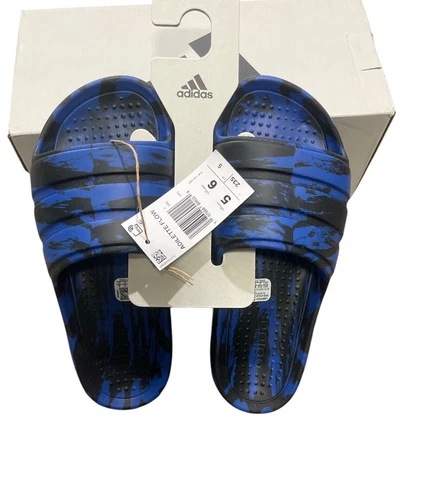 Adidas Adilette Flow blu nero ciabatte da bagno sandalo unisex IH3078