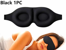 Sleep Mask with Eye Cups, 25cm Length x 10cm Height x 3cm Width, Black 1pc