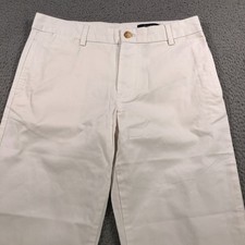 Polo Ralph Lauren Pants Boys 14 White Adjustable Waist Classic Chino Holiday NEW
