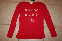 Abercrombie Girls Xl Red Snow Over It T-shirt Top - Last One Abercrombie Girls Xl Red Snow Over It T-shirt Top - Last One
