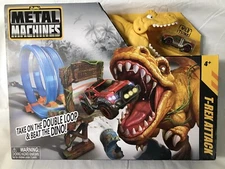 Zuru Metal Machines T Rex Attack Track Set With Wild Thing Race Car #6702 NEW