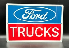 Ford Trucks F100 F150 F250 F350 Aluminum Tin Sign 12" x 18"