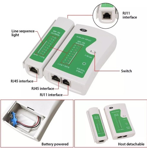 NETZWERK WERKZEUG SET ELEKTRONIK CRIMPZANGE LAN LSA KABELTESTER RJ11 RJ12, RJ45 - Afbeelding 11 van 17
