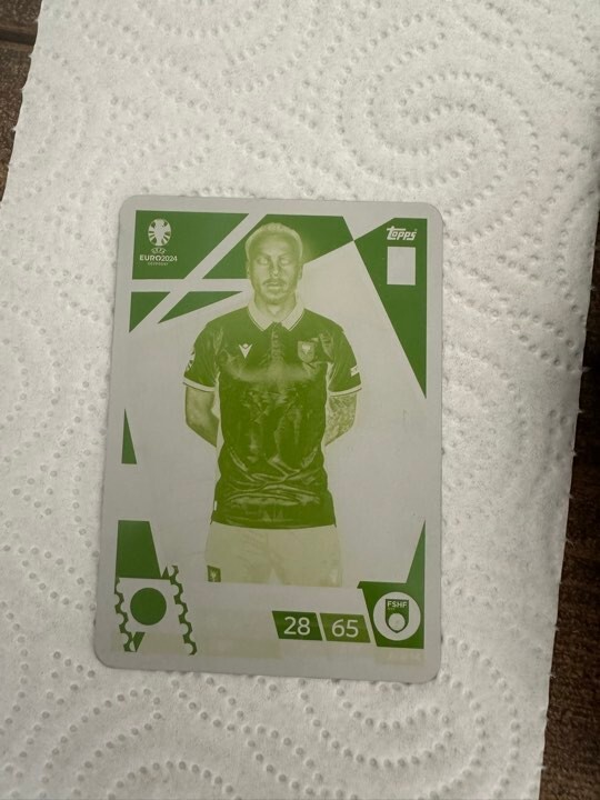 topps uefa euro 2024 match attax 1/1 Yellow Printing Plate