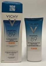 Vichy Mineral 89 72H Hyaluronic Acid Daily Fluid SPF50+ Sun Cream 50ml-New Boxed
