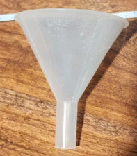 Kimble Powder Funnel, Plastic 3" 100MM Funnel 54400, Made In USA Fast Shipping