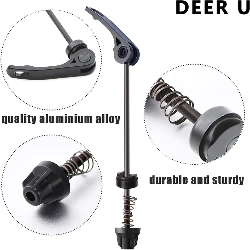 Road Mountain Bicycle MTB Wheel Hub Front and Rear Skewers Quick Release Bike - Image 2 of 4